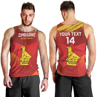 Custom Zimbabwe Cricket Men Tank Top Go Lady Chevrons Grunge Style - Wonder Print Shop