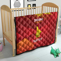 Custom Zimbabwe Cricket Quilt Go Lady Chevrons Grunge Style - Wonder Print Shop