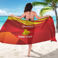 Custom Zimbabwe Cricket Sarong Go Lady Chevrons Grunge Style - Wonder Print Shop