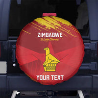 Custom Zimbabwe Cricket Spare Tire Cover Go Lady Chevrons Grunge Style - Wonder Print Shop
