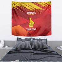 Custom Zimbabwe Cricket Tapestry Go Lady Chevrons Grunge Style - Wonder Print Shop