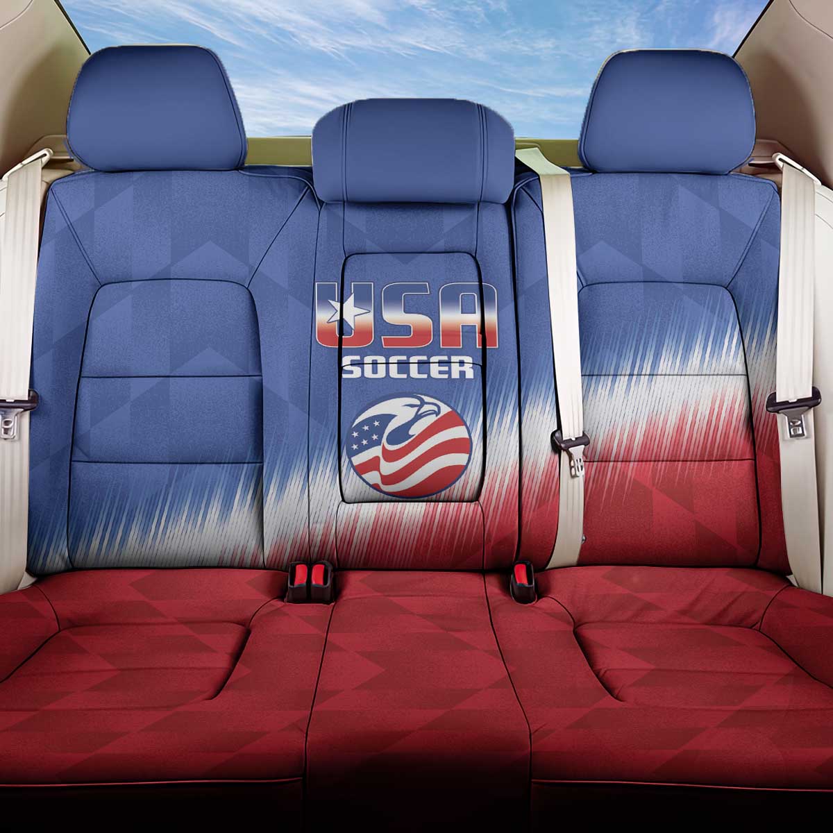 United States Soccer Back Car Seat Cover 2025 Go USA Sporty Style - Wonder Print Shop