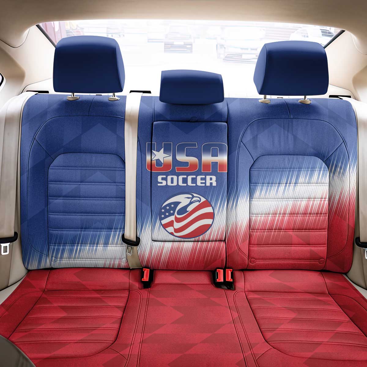 United States Soccer Back Car Seat Cover 2025 Go USA Sporty Style - Wonder Print Shop