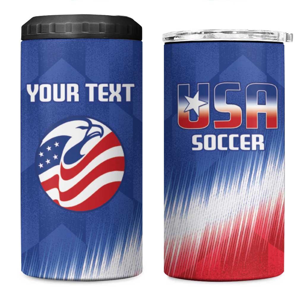 Custom United States Soccer 4 in 1 Can Cooler Tumbler 2025 Go USA Sporty Style - Wonder Print Shop