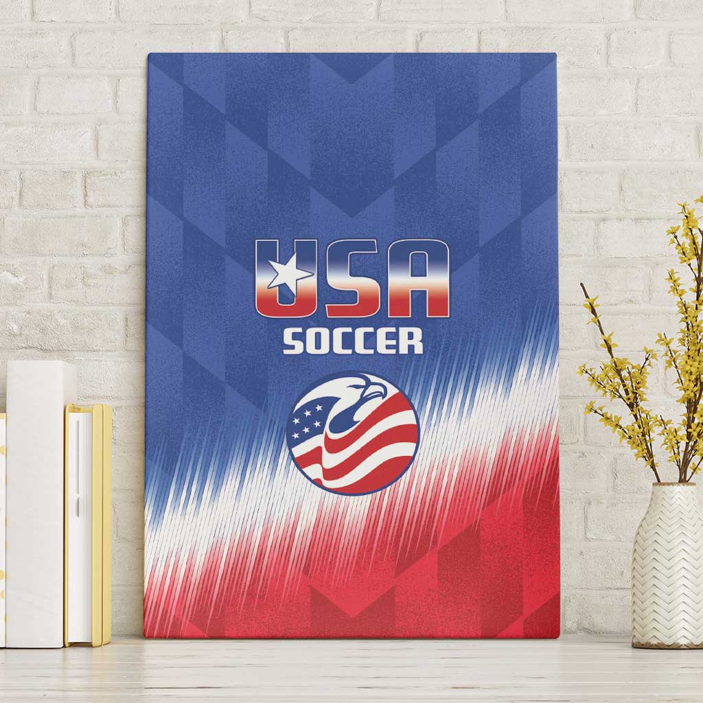 United States Soccer Canvas Wall Art 2025 Go USA Sporty Style - Wonder Print Shop