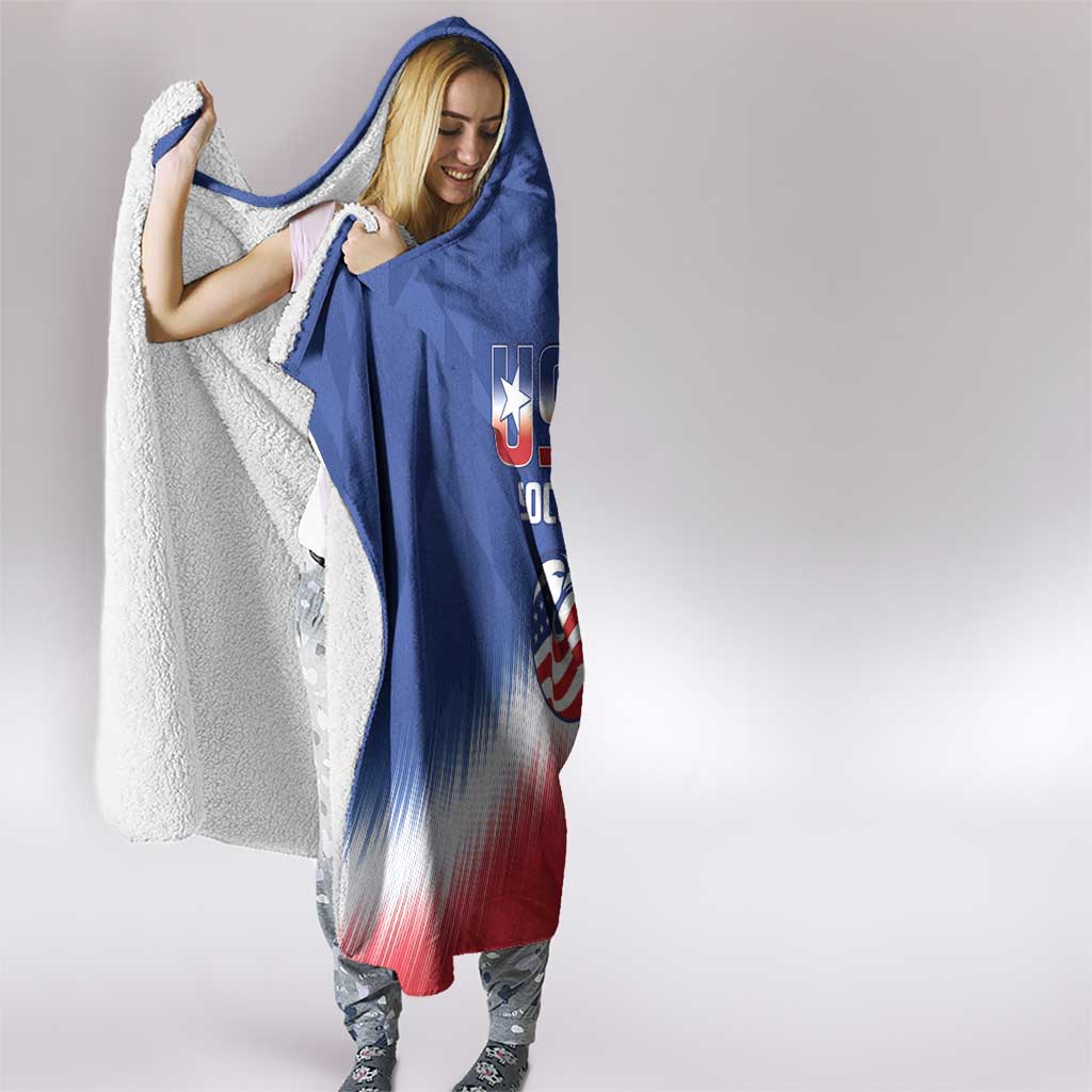 United States Soccer Hooded Blanket 2025 Go USA Sporty Style