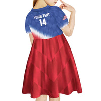 Custom United States Soccer Kid Short Sleeve Dress 2025 Go USA Sporty Style - Wonder Print Shop