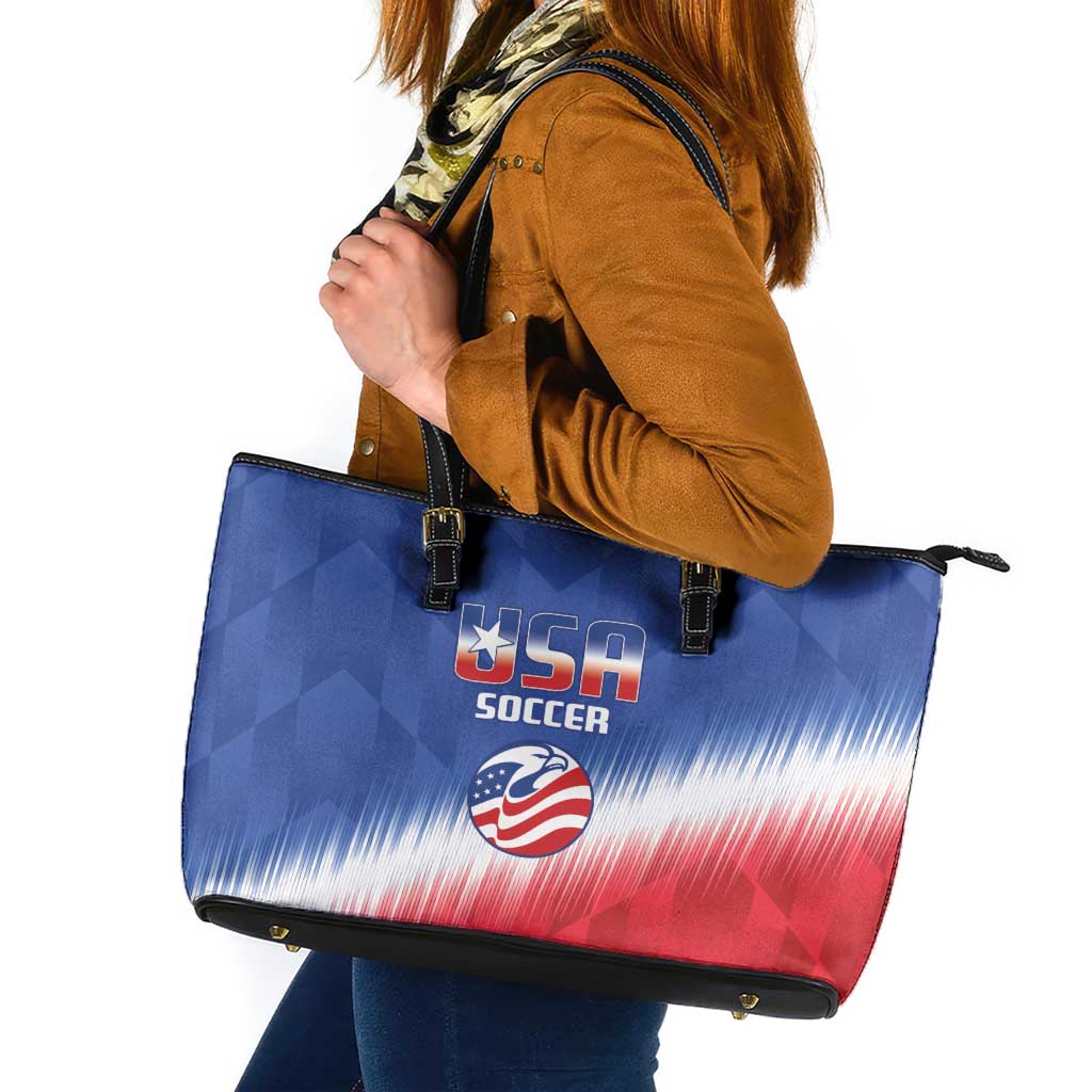 United States Soccer Leather Tote Bag 2025 Go USA Sporty Style - Wonder Print Shop