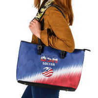 United States Soccer Leather Tote Bag 2025 Go USA Sporty Style - Wonder Print Shop