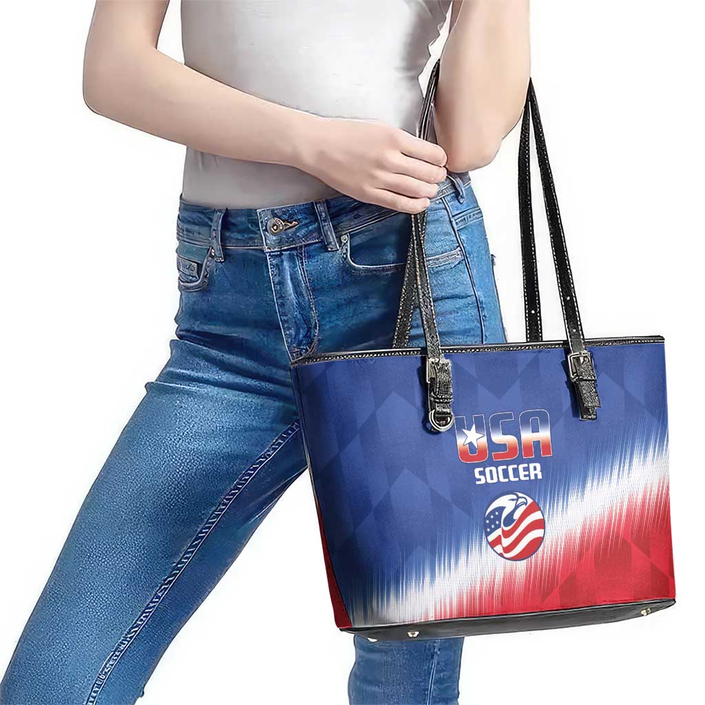 United States Soccer Leather Tote Bag 2025 Go USA Sporty Style - Wonder Print Shop