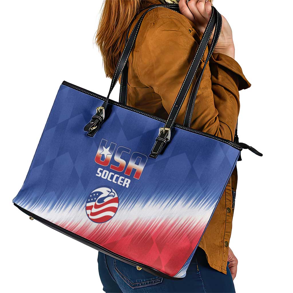United States Soccer Leather Tote Bag 2025 Go USA Sporty Style - Wonder Print Shop