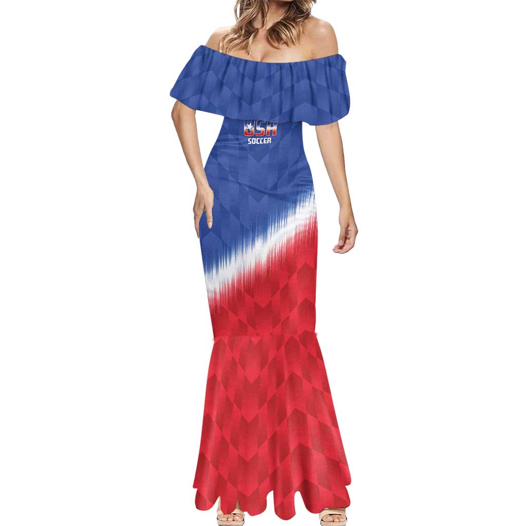 Custom United States Soccer Mermaid Dress 2025 Go USA Sporty Style - Wonder Print Shop