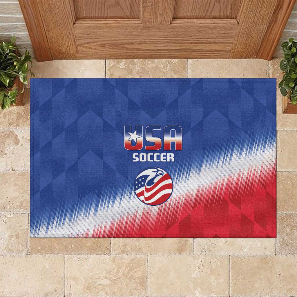 United States Soccer Rubber Doormat 2025 Go USA Sporty Style - Wonder Print Shop