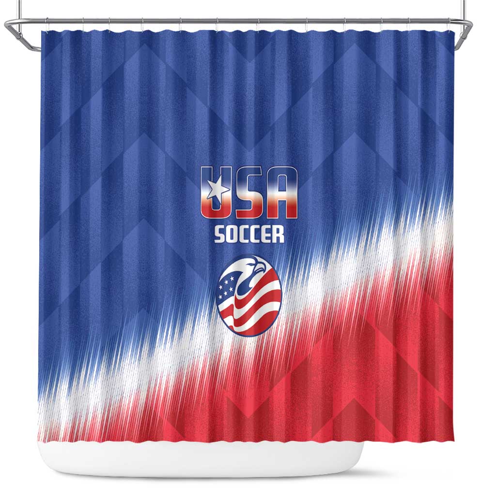 United States Soccer Shower Curtain 2025 Go USA Sporty Style