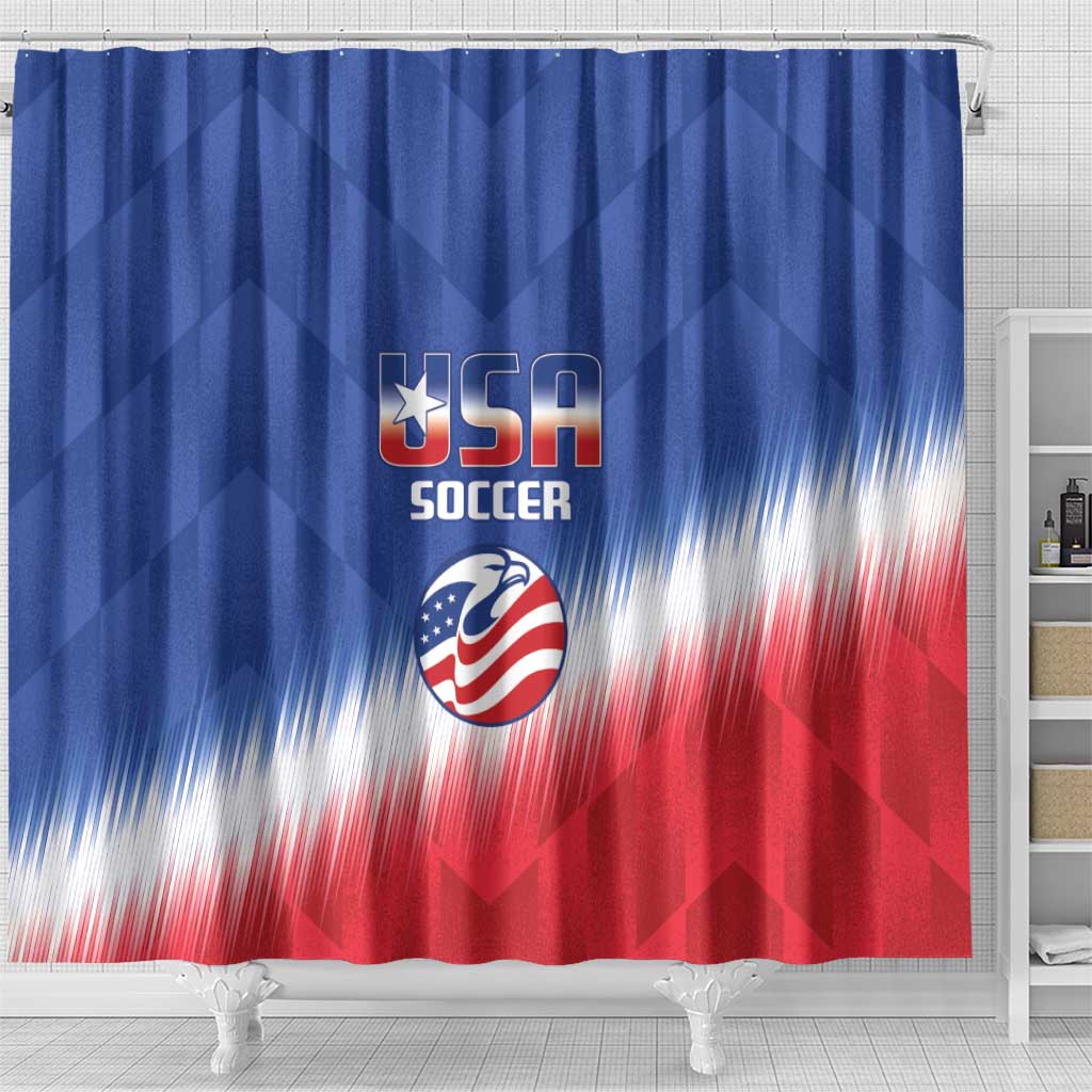 United States Soccer Shower Curtain 2025 Go USA Sporty Style
