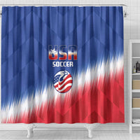United States Soccer Shower Curtain 2025 Go USA Sporty Style
