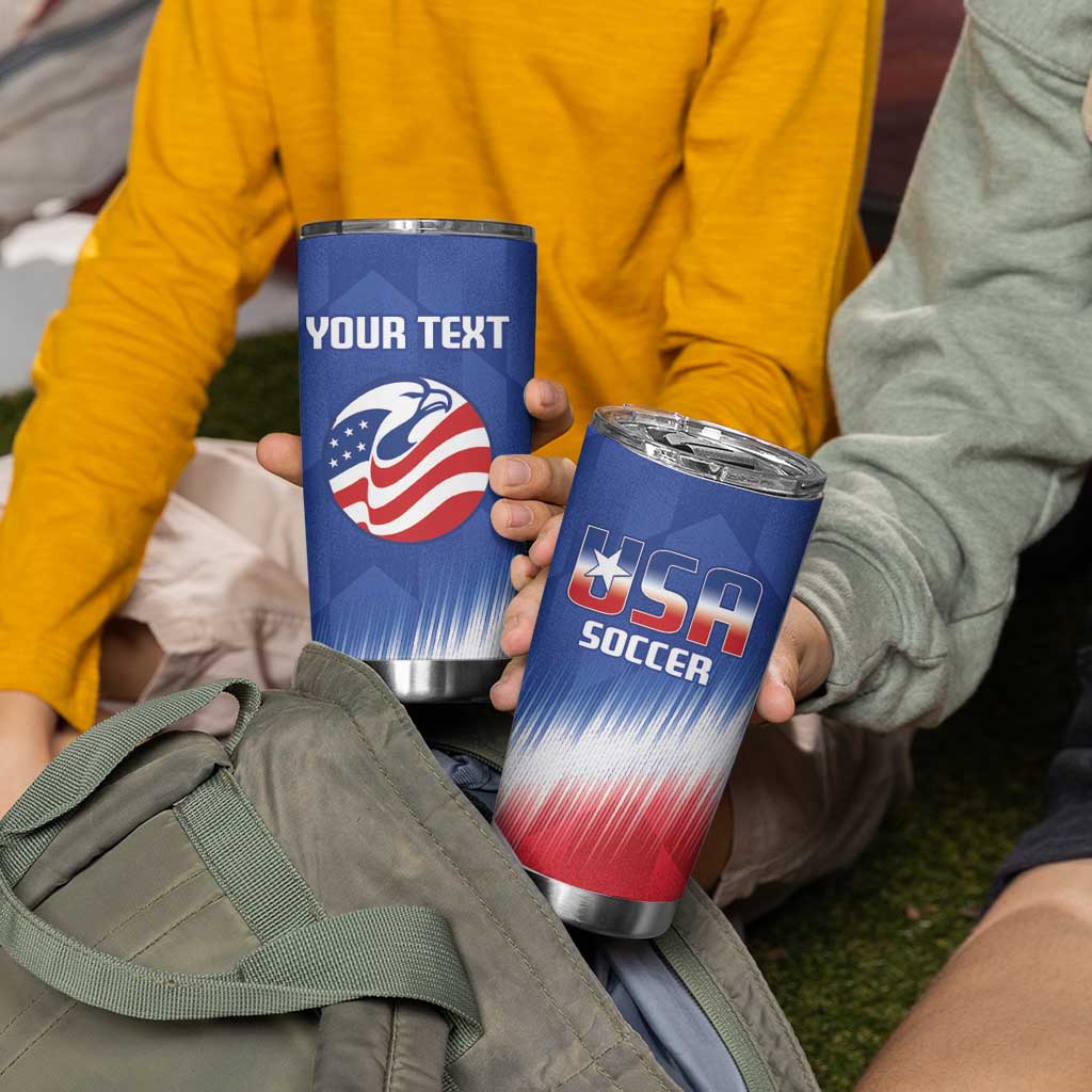 Custom United States Soccer Tumbler Cup 2025 Go USA Sporty Style - Wonder Print Shop