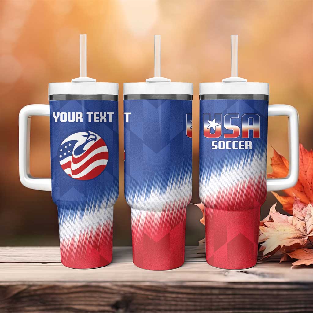 Custom United States Soccer Tumbler With Handle 2025 Go USA Sporty Style - Wonder Print Shop