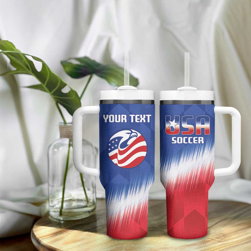Custom United States Soccer Tumbler With Handle 2025 Go USA Sporty Style - Wonder Print Shop