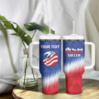 Custom United States Soccer Tumbler With Handle 2025 Go USA Sporty Style - Wonder Print Shop