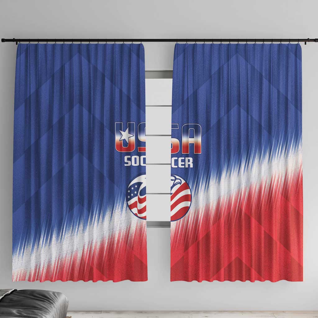 United States Soccer Window Curtain 2025 Go USA Sporty Style - Wonder Print Shop