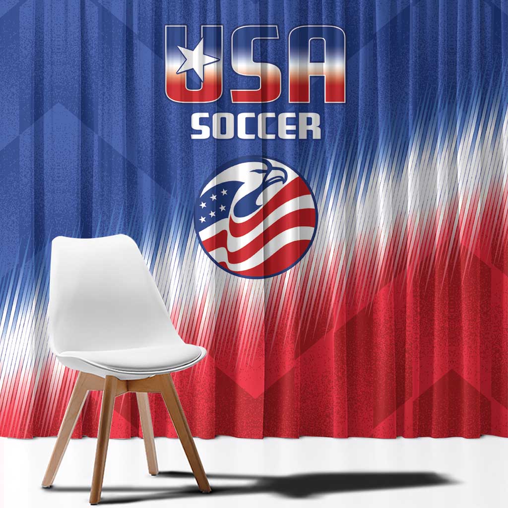 United States Soccer Window Curtain 2025 Go USA Sporty Style - Wonder Print Shop