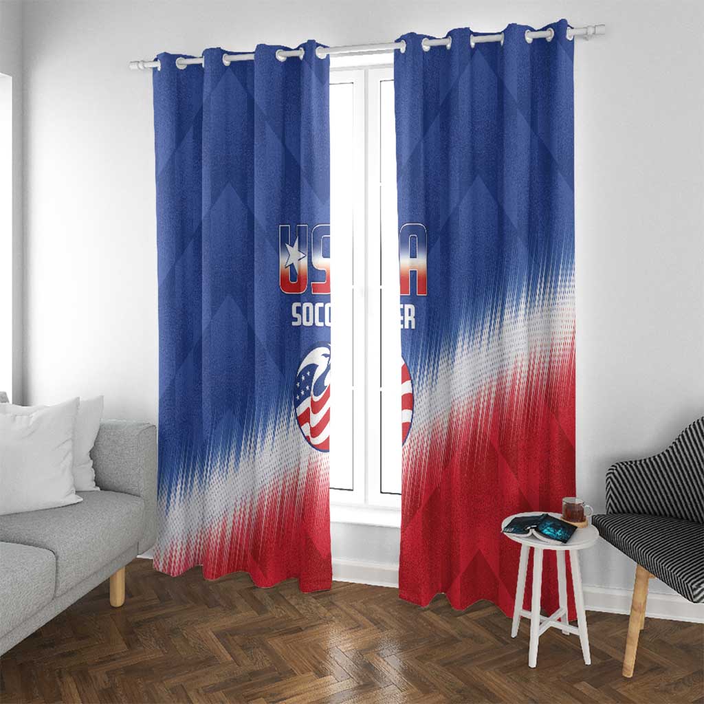 United States Soccer Window Curtain 2025 Go USA Sporty Style - Wonder Print Shop