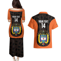 Custom Colombia Football Couples Matching Puletasi and Hawaiian Shirt 2025 Las Chicas Superpoderosas - Black Version - Wonder Print Shop