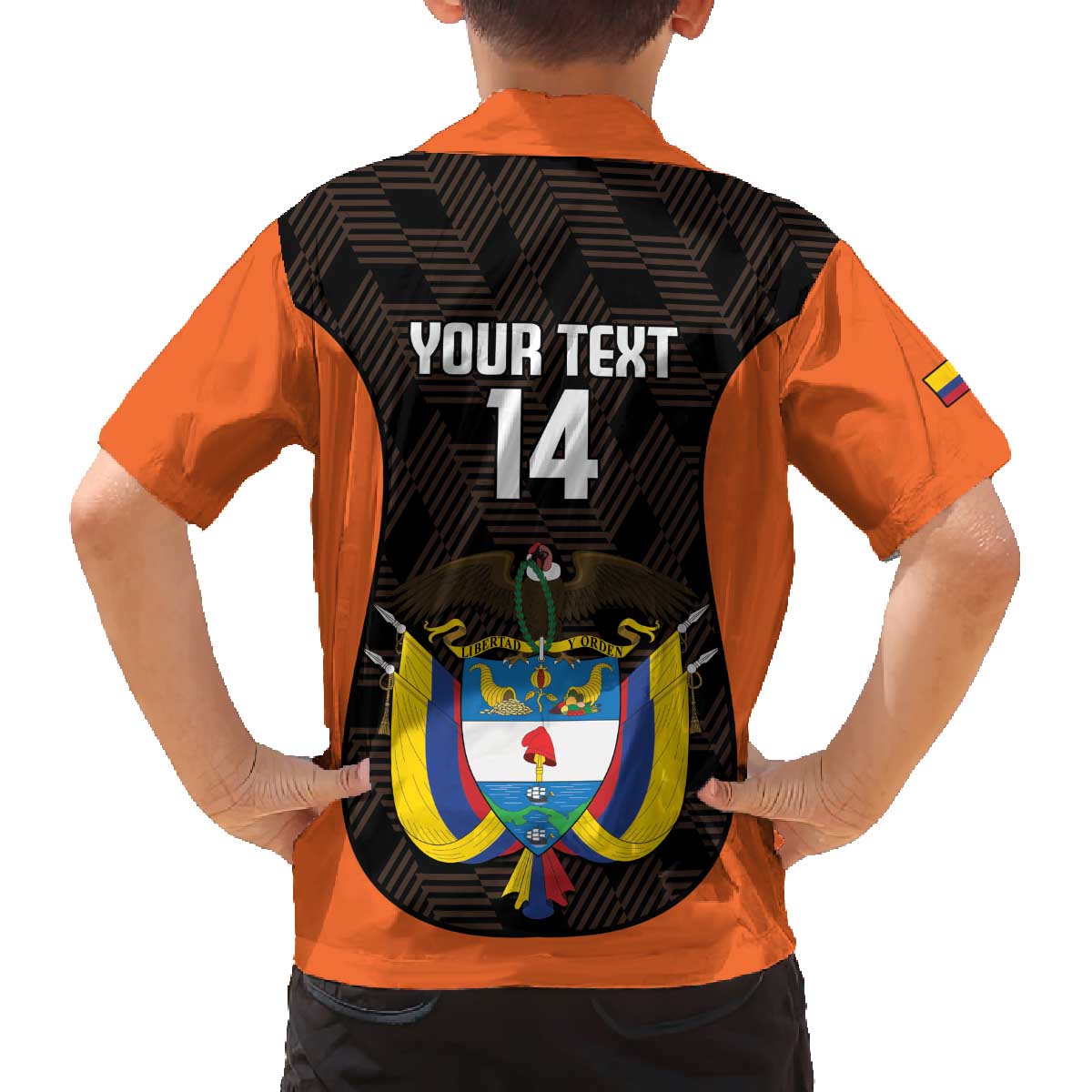 Custom Colombia Football Family Matching Off The Shoulder Long Sleeve Dress and Hawaiian Shirt 2025 Las Chicas Superpoderosas - Black Version - Wonder Print Shop