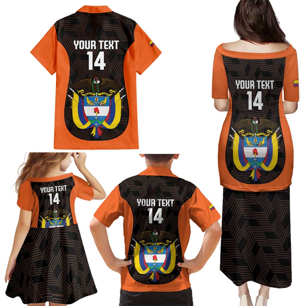 Custom Colombia Football Family Matching Puletasi and Hawaiian Shirt 2025 Las Chicas Superpoderosas - Black Version - Wonder Print Shop