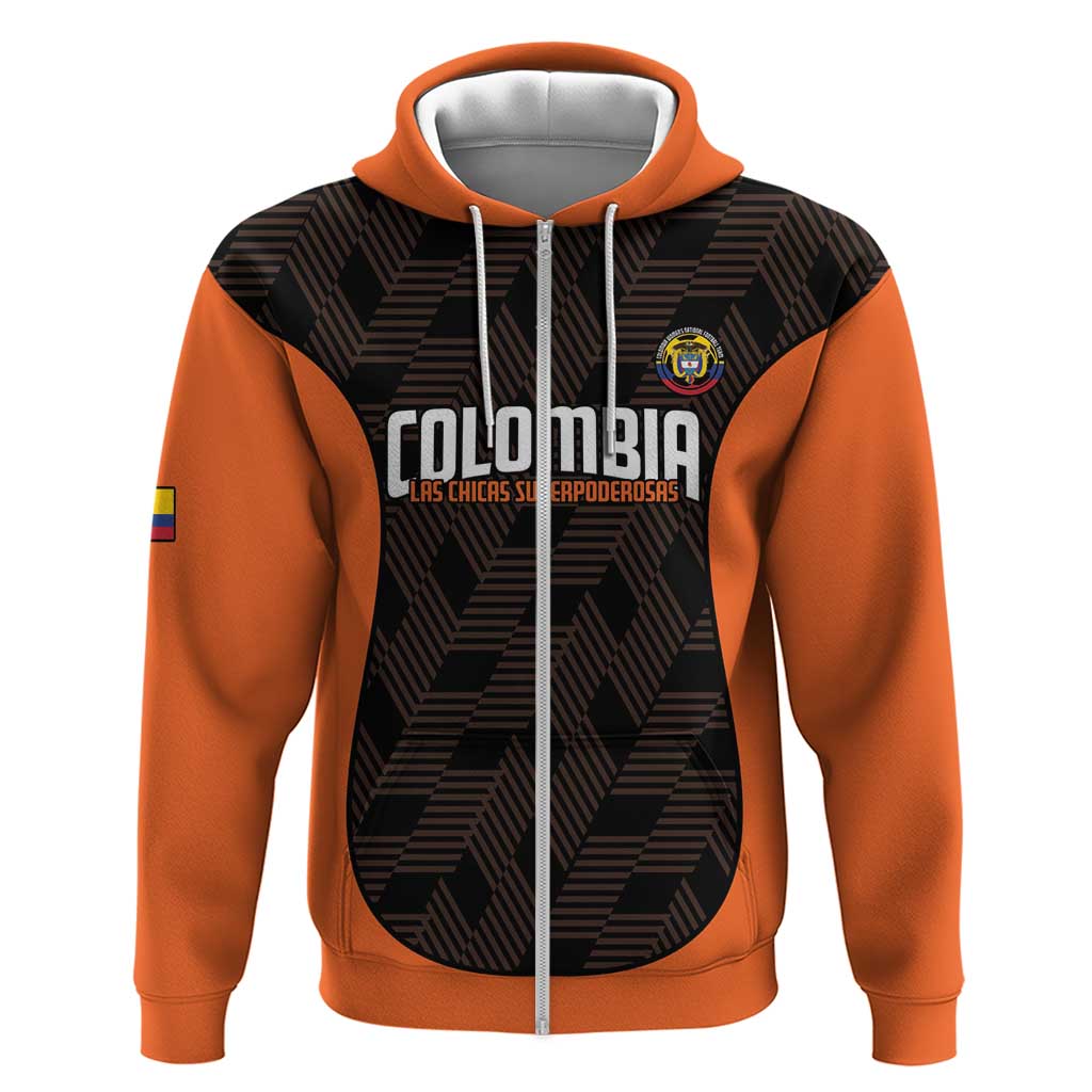 Custom Colombia Football Hoodie 2025 Las Chicas Superpoderosas - Black Version - Wonder Print Shop