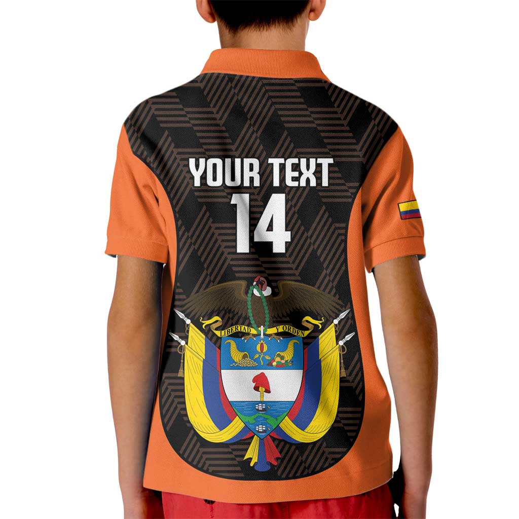 Custom Colombia Football Kid Polo Shirt 2025 Las Chicas Superpoderosas - Black Version - Wonder Print Shop