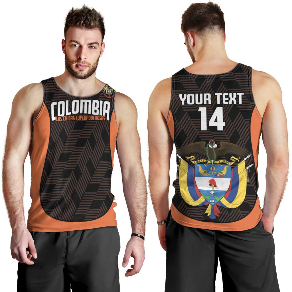 Custom Colombia Football Men Tank Top 2025 Las Chicas Superpoderosas - Black Version - Wonder Print Shop