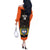 Custom Colombia Football Off The Shoulder Long Sleeve Dress 2025 Las Chicas Superpoderosas - Black Version - Wonder Print Shop