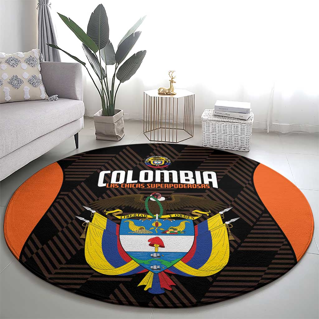 Colombia Football Round Carpet 2025 Las Chicas Superpoderosas - Black Version