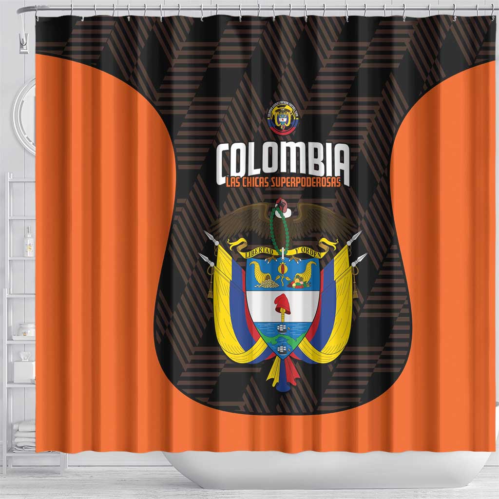 Colombia Football Shower Curtain 2025 Las Chicas Superpoderosas - Black Version