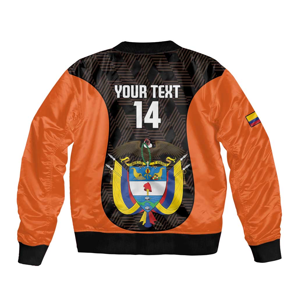 Custom Colombia Football Sleeve Zip Bomber Jacket 2025 Las Chicas Superpoderosas - Black Version - Wonder Print Shop