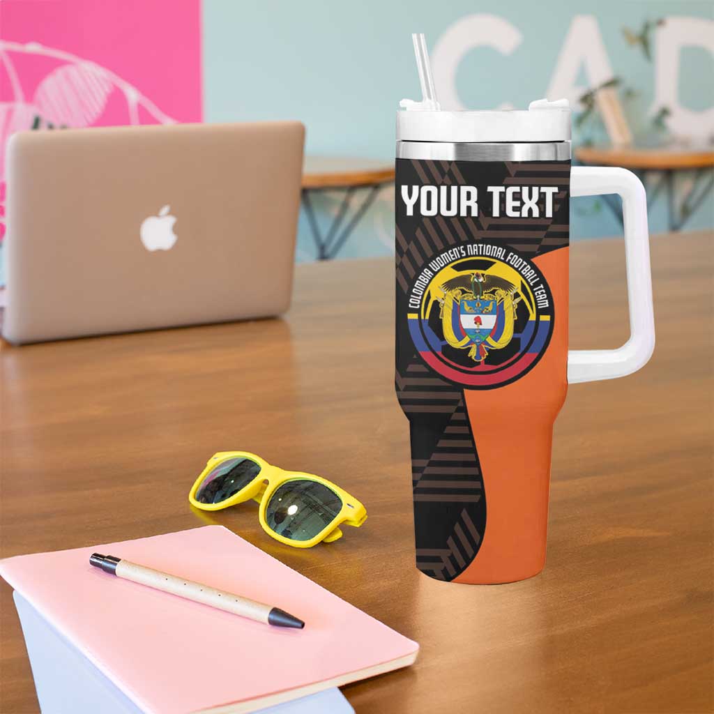 Custom Colombia Football Tumbler With Handle 2025 Las Chicas Superpoderosas - Black Version - Wonder Print Shop