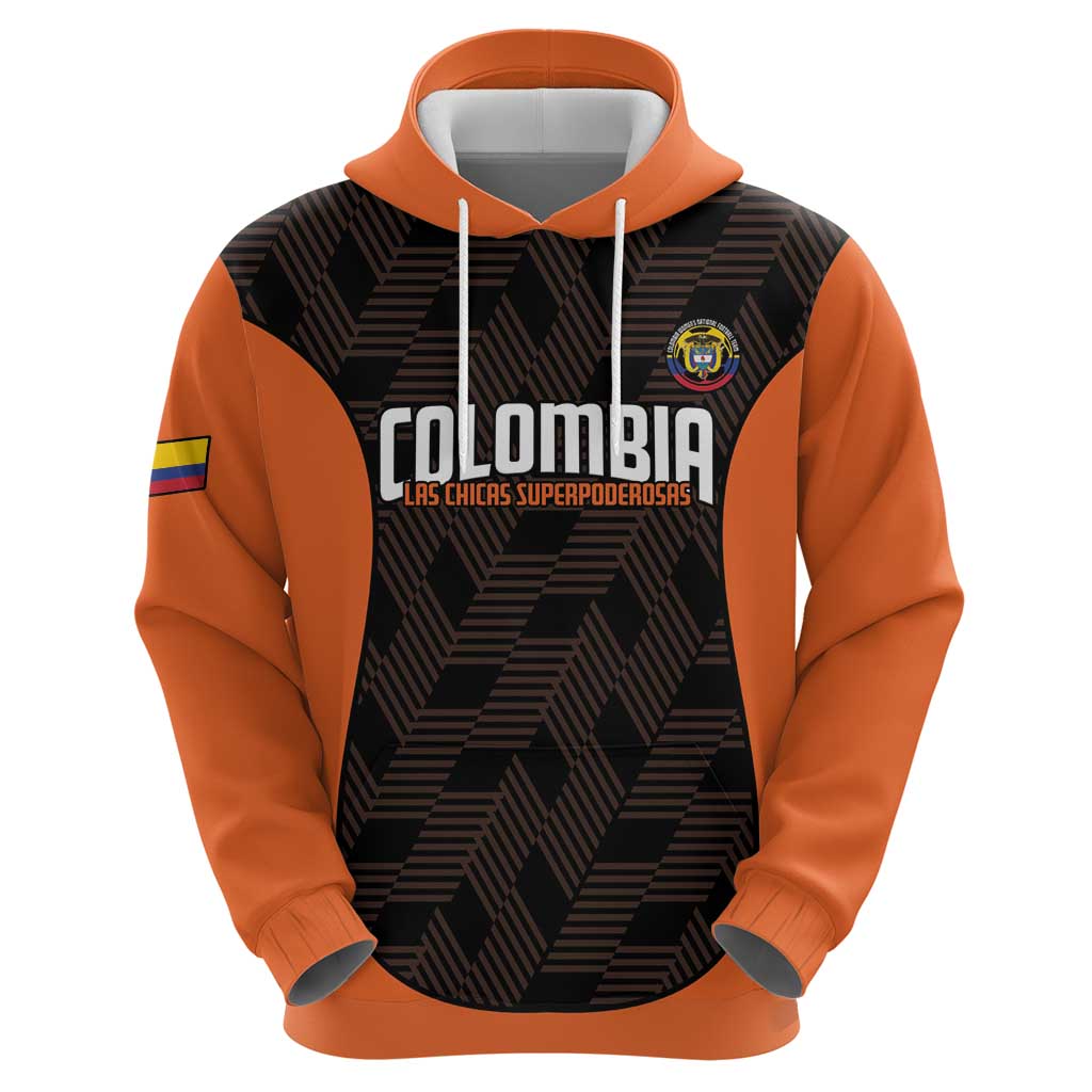 Custom Colombia Football Zip Hoodie 2025 Las Chicas Superpoderosas - Black Version - Wonder Print Shop