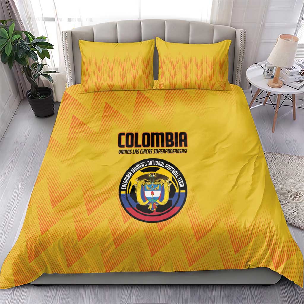 Colombia Football Bedding Set 2025 Las Chicas Superpoderosas - Yellow Version - Wonder Print Shop