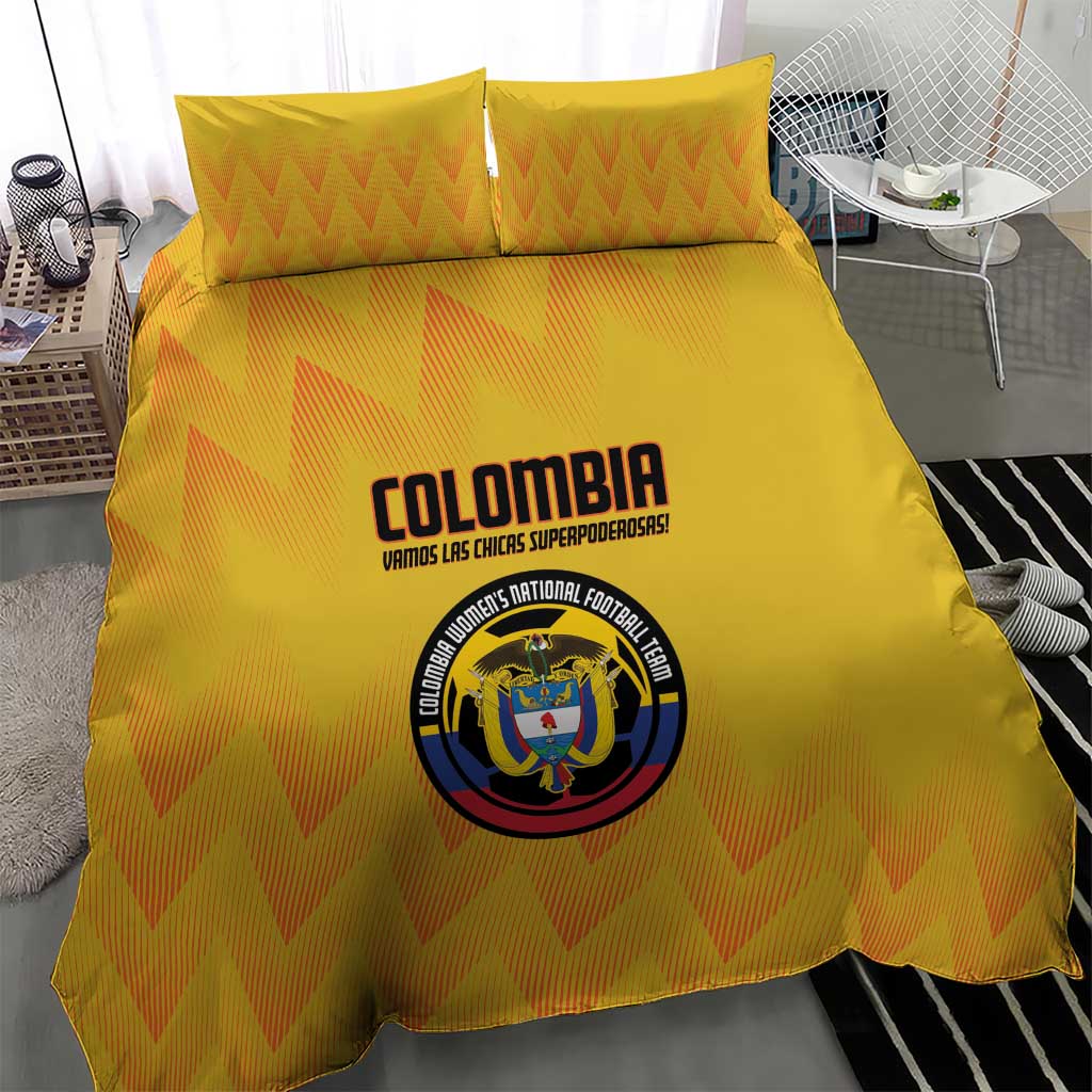Colombia Football Bedding Set 2025 Las Chicas Superpoderosas - Yellow Version - Wonder Print Shop