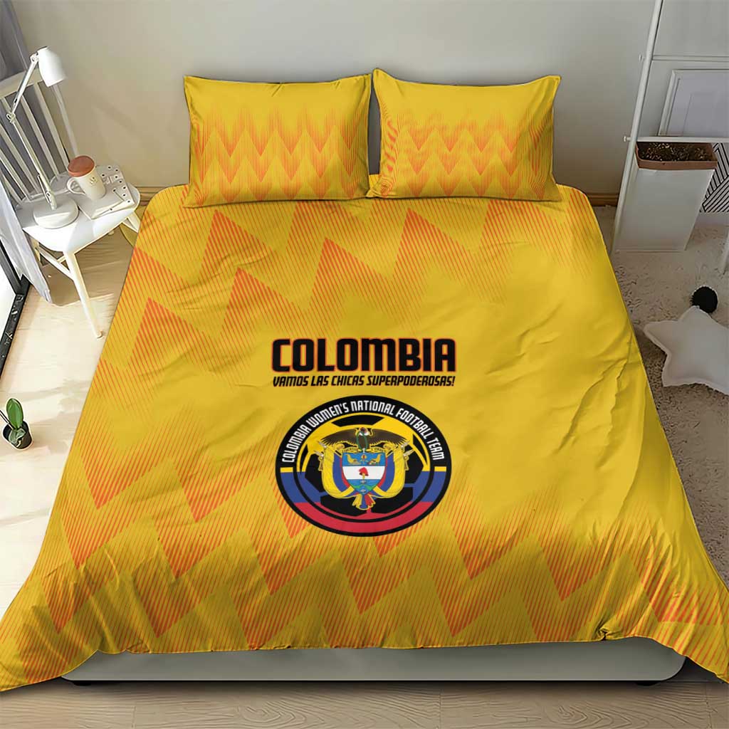 Colombia Football Bedding Set 2025 Las Chicas Superpoderosas - Yellow Version - Wonder Print Shop