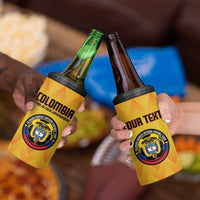Custom Colombia Football 4 in 1 Can Cooler Tumbler 2025 Las Chicas Superpoderosas - Yellow Version - Wonder Print Shop