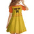 Custom Colombia Football Family Matching Off The Shoulder Long Sleeve Dress and Hawaiian Shirt 2025 Las Chicas Superpoderosas - Yellow Version - Wonder Print Shop
