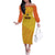 Custom Colombia Football Family Matching Off The Shoulder Long Sleeve Dress and Hawaiian Shirt 2025 Las Chicas Superpoderosas - Yellow Version - Wonder Print Shop