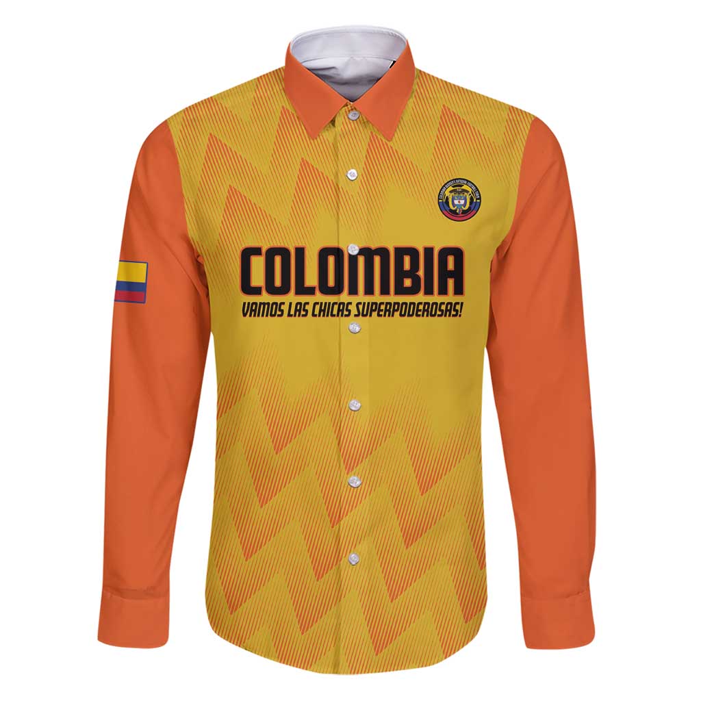 Custom Colombia Football Family Matching Puletasi and Hawaiian Shirt 2025 Las Chicas Superpoderosas - Yellow Version - Wonder Print Shop