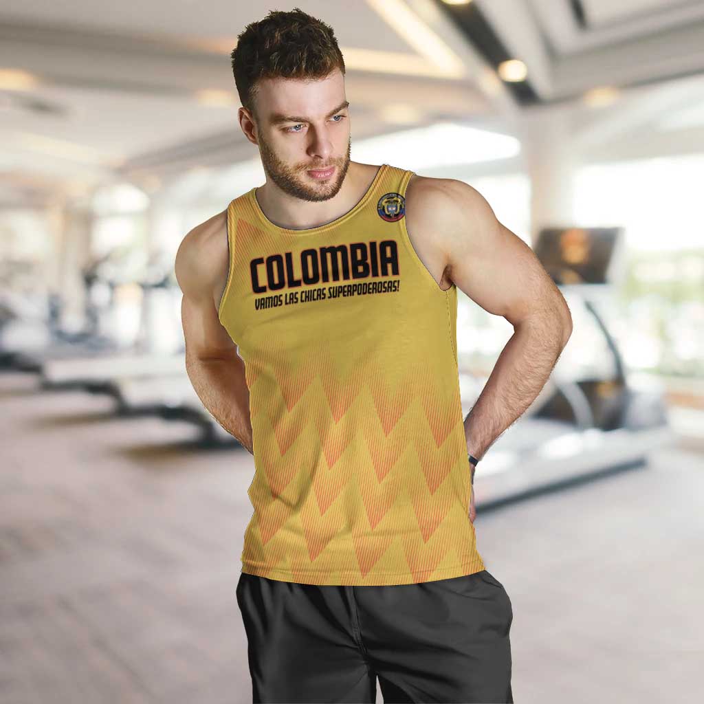 Custom Colombia Football Men Tank Top 2025 Las Chicas Superpoderosas - Yellow Version - Wonder Print Shop
