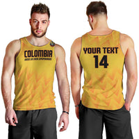 Custom Colombia Football Men Tank Top 2025 Las Chicas Superpoderosas - Yellow Version - Wonder Print Shop