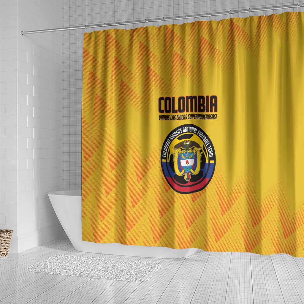 Colombia Football Shower Curtain 2025 Las Chicas Superpoderosas - Yellow Version