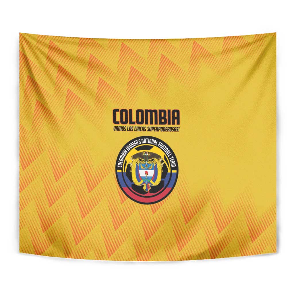 Colombia Football Tapestry 2025 Las Chicas Superpoderosas - Yellow Version - Wonder Print Shop